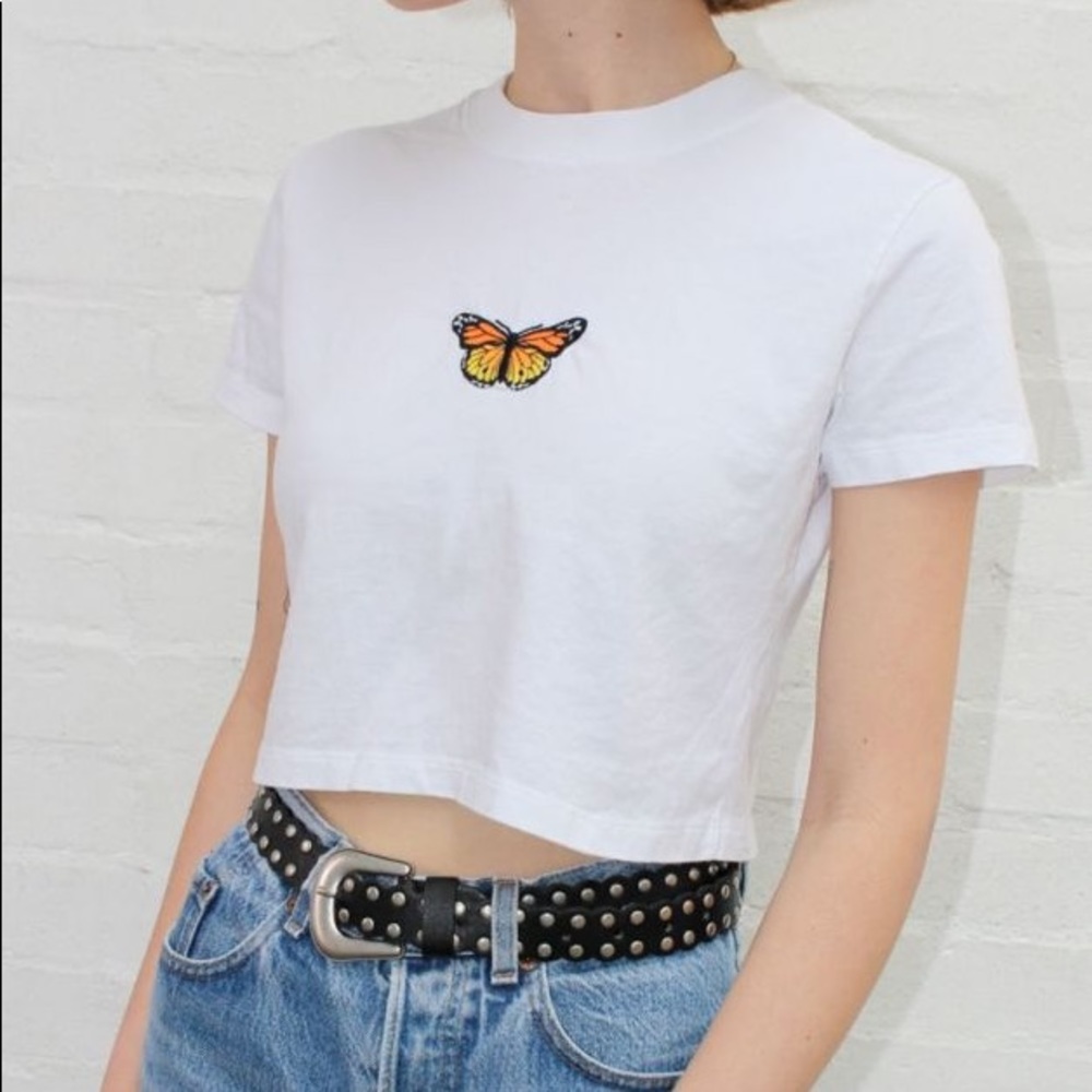 brandy melville hailie butterfly top
